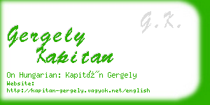 gergely kapitan business card